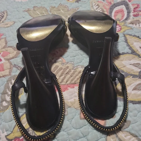 Burberry Zipper Slingback Heels - Picture 4 of 8